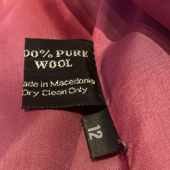 Vintage RARE Find Giorgio Sant’Angelo Tweed Plaid Pure Wool Blazer 12 *Flaw - Picture 11 of 15